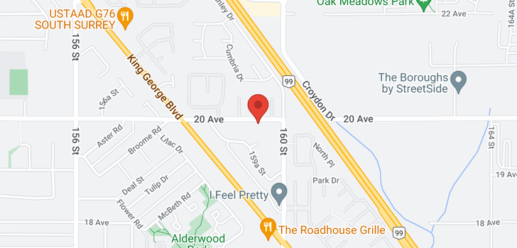 map of 15954 20 AVENUE